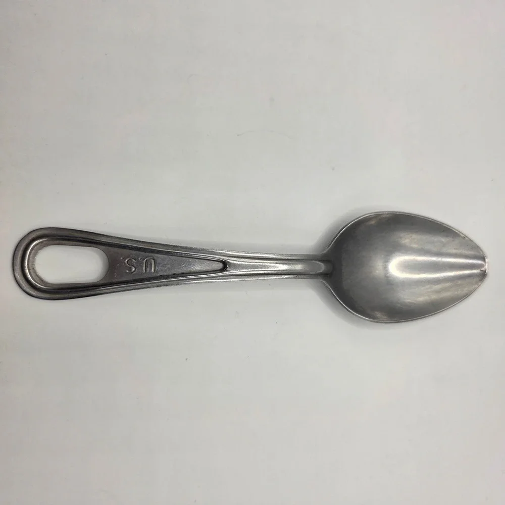Vintage US Military Silco Stainless Steel Mess Kit Spoon US Stamped GI Surplus